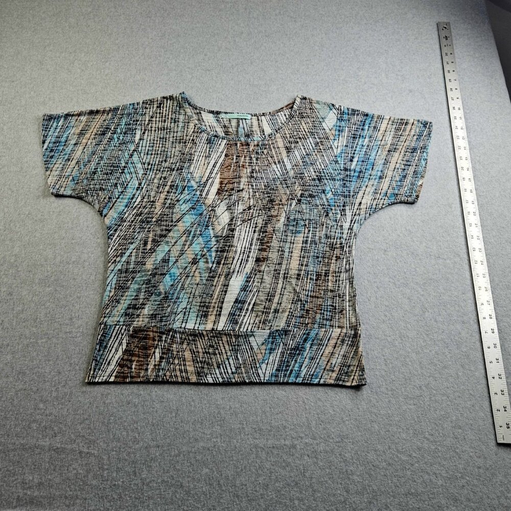 Maurices Brown and Turquoise Scoop Neck Shirt